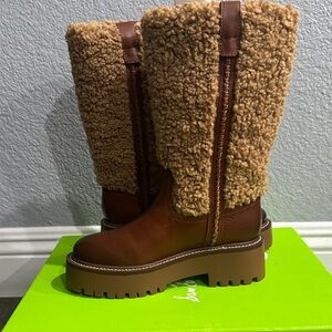 Brown Shearling Sam Edelman boots